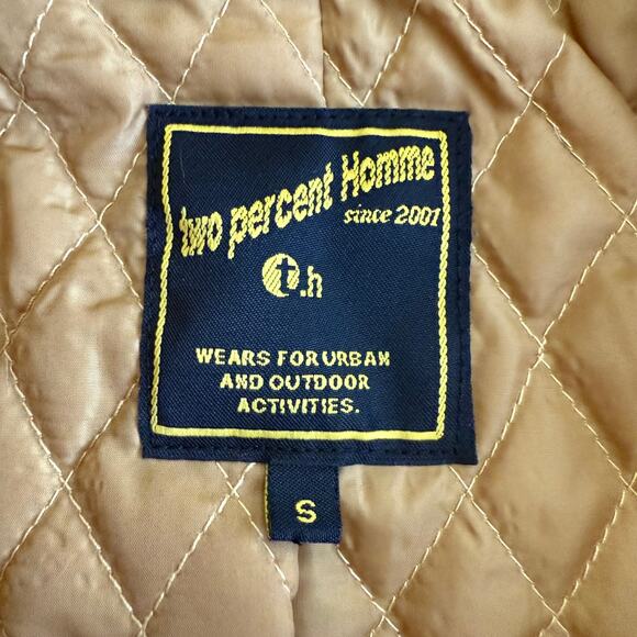 Two Percent Homme Vest Women Small Brown Pig Suede Rabbit Fur Collared Full Zip - Picture 3 of 11